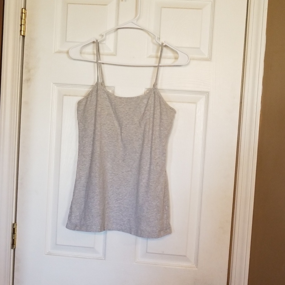 It's a gray Tank top with a built in bra